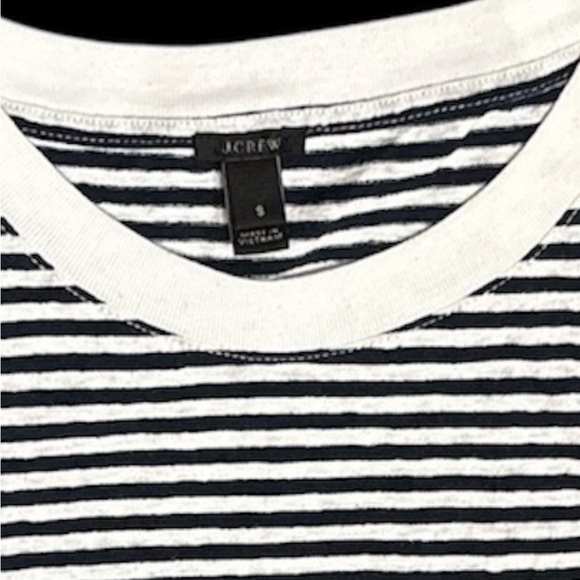J. Crew Navy and White Striped pocket Short Sleeve bodysuit,size S - Picture 9 of 9
